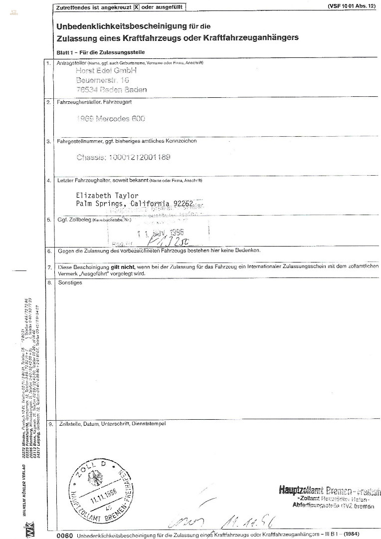 Thumbnail von Der  originale  Elizabeth Taylor Mercedes- Benz 600 Pullmann