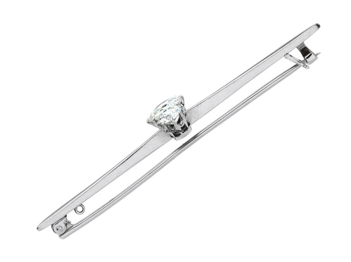 Thumbnail von Anstecknadel 950 Platin Diamanten 2,4ct Vintage Bj.1920 Handarbeit