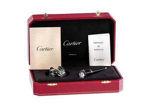 Thumbnail von カルティエ ボールペン 時計 ステンレスコンポジット コーラル クリスタルガラス ヴィンテージ フルセット