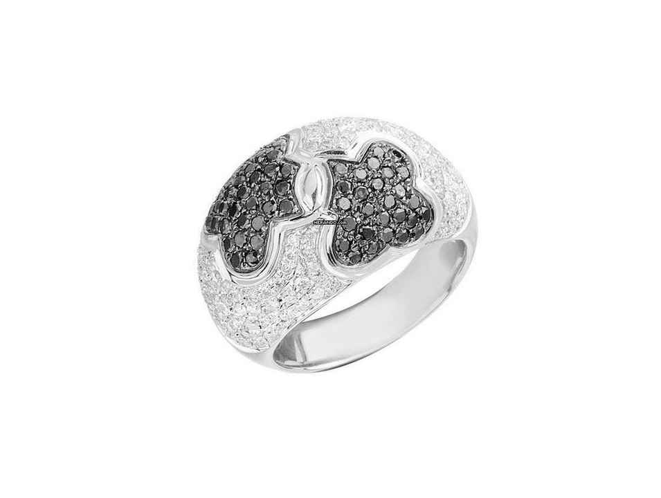 Ring White Gold Black & White Diamond Blossom 1.80ct Size 55 10g </h1>