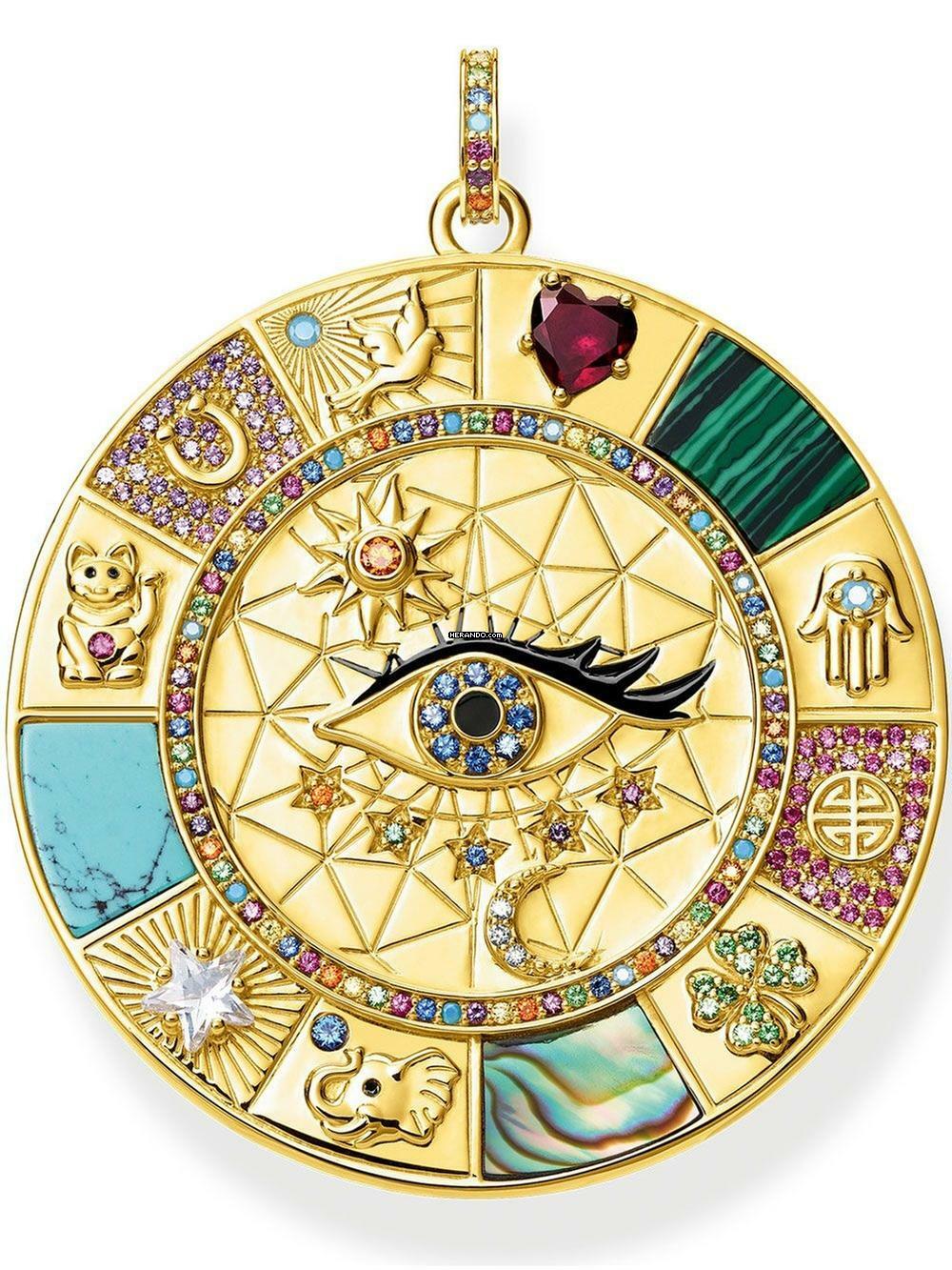  THOMAS SABO Charm Anhänger Amulett magische Glückssymbole PE855-993-7 </h1> 