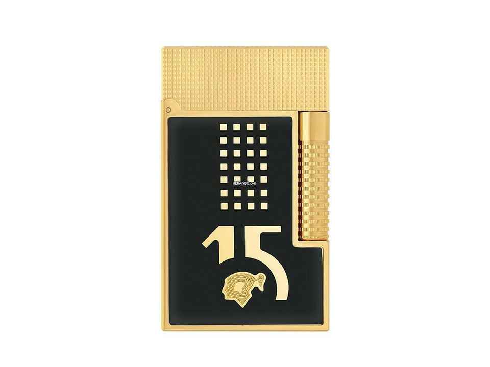 S.T. Dupont lighter Le Grand Behike black yellow gold Ref.C23003CL full set