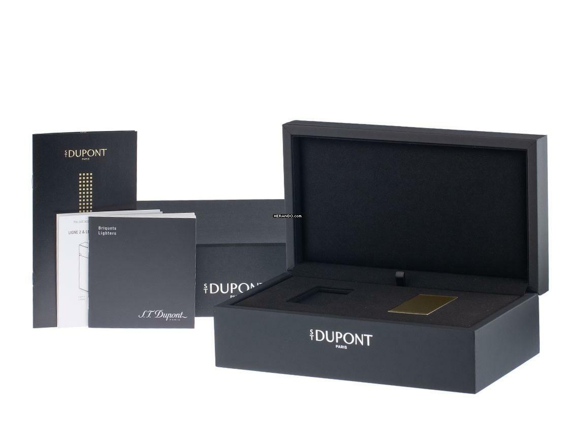 Thumbnail von S.T. Dupont Feuerzeug Le Grand Behike schwarz Gelbgold Ref.C23003CL Full Set