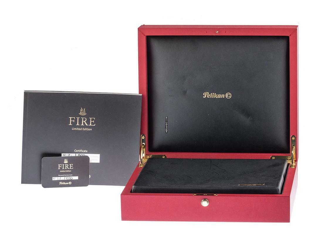  Pelikan Fire 18kt Gelbgold Limited Edition Füllfederhalter 2010 Full Set  