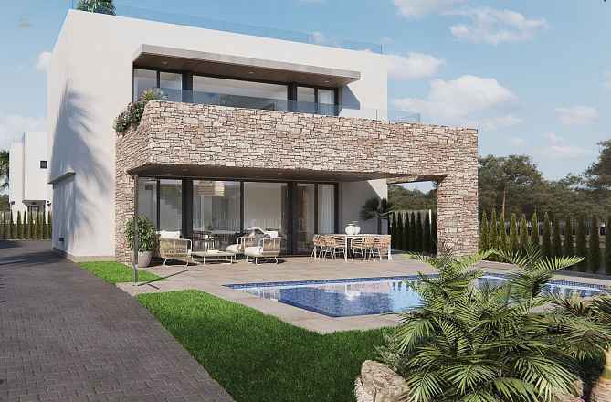 ***Luxus-Villen mit 4 Schlafzimmern, Garage, Dachterrasse und Privatpool nur 500 m vom Strand***