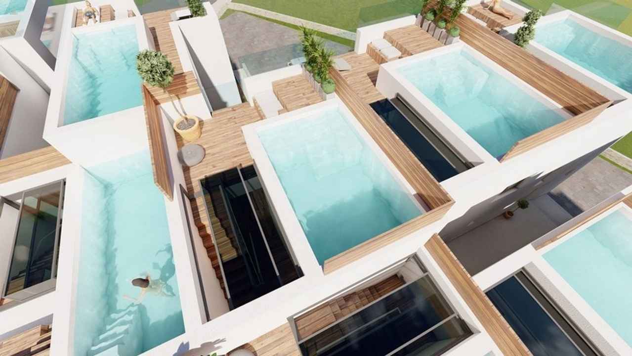 Moderne Maisonettewohnungen mit Dachterrasse und Pool (teilweise)