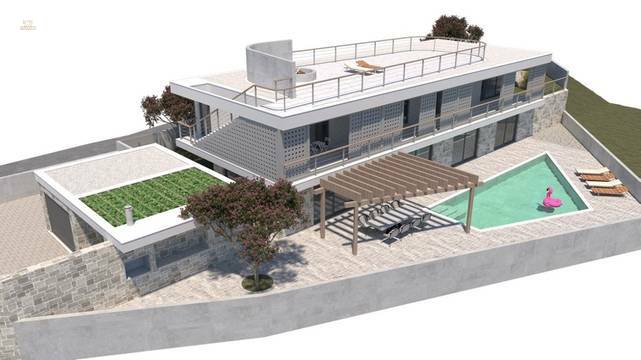 Moderne Luxusvilla in der ersten Reihe zum Meer