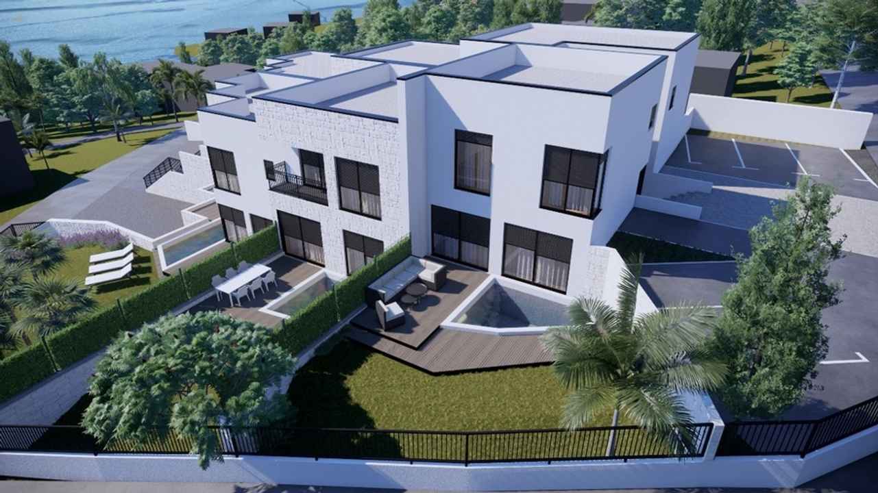 Moderne Neubau-Maisonettewohnungen (Reihenhäuser) mit Meerblick