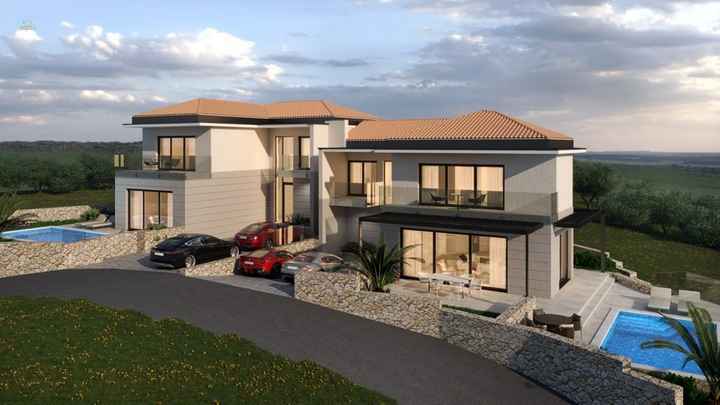 Luxuriöse Doppelhaushälfte mit Meerblick