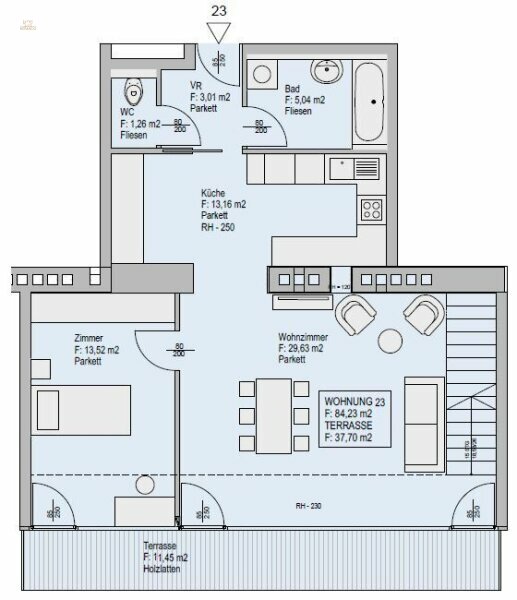Thumbnail von Lichtdurchflutete Maisonette-Wohnung mit Dachterrasse, Nähe Arenbergpark