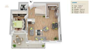 Thumbnail von 5 Zimmer Eigentumswohnung in neuem Wohngebiet mit viel Grün zum Kauf