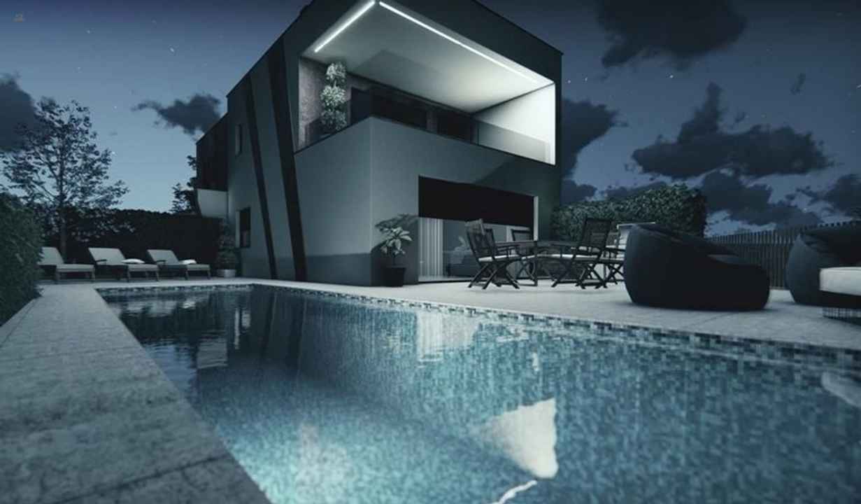 Moderne Doppelhaushälfte/Villa mit Meerblick