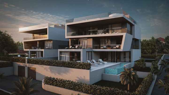 Luxuriöse Erdgeschosswohnung mit Swimmingpool und Garten