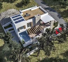 Thumbnail von Moderne Steinvilla mit schönem Meerblick in Jezera