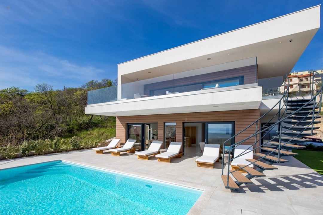 High-quality designer villa with panoramic sea view, Hreljin region