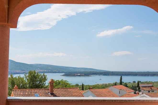 Wohnung mit schönem Meerblick, Region Krk