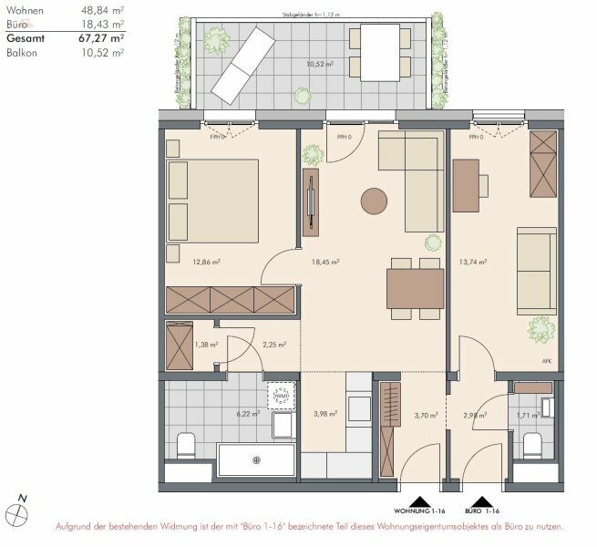 Thumbnail von Modernes 3-Zimmer-WohnPlus-Apartment mit zwei Eingängen und Balkon