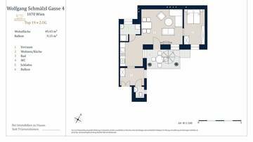 Thumbnail von Helle 2-Zimmer Wohnung, Erstbezug, Nähe Prater