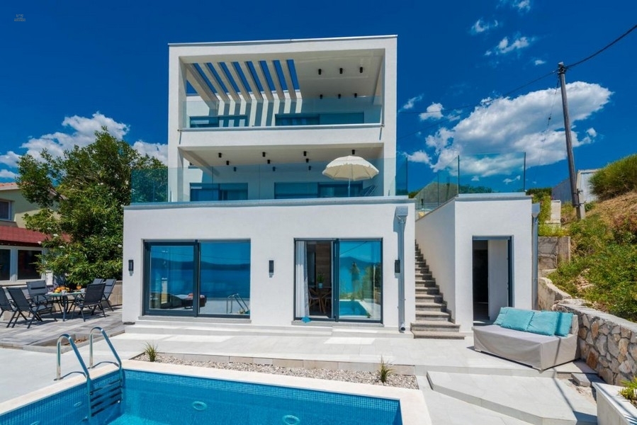 Moderne Villa mit Pool und wunderschönem Meerblick, Dubrovnik Riviera