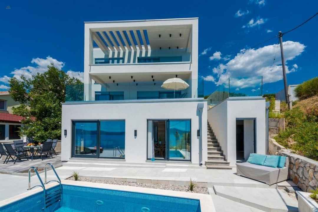 Moderne Villa mit Pool und wunderschönem Meerblick, Dubrovnik Riviera