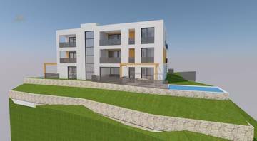 Thumbnail von Baugrundstück mit Baugenehmigung für ein Apartmenthaus mit Panorama-Meerblick