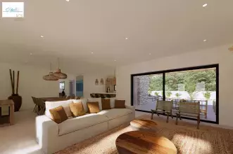 Thumbnail von Moraira - Ref. BI-MT.H-796 Einstöckige Ibiza-Stil Villa in Moraira zu verkaufen