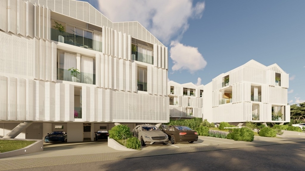 Moderne Wohnungen im Neubau-Areal