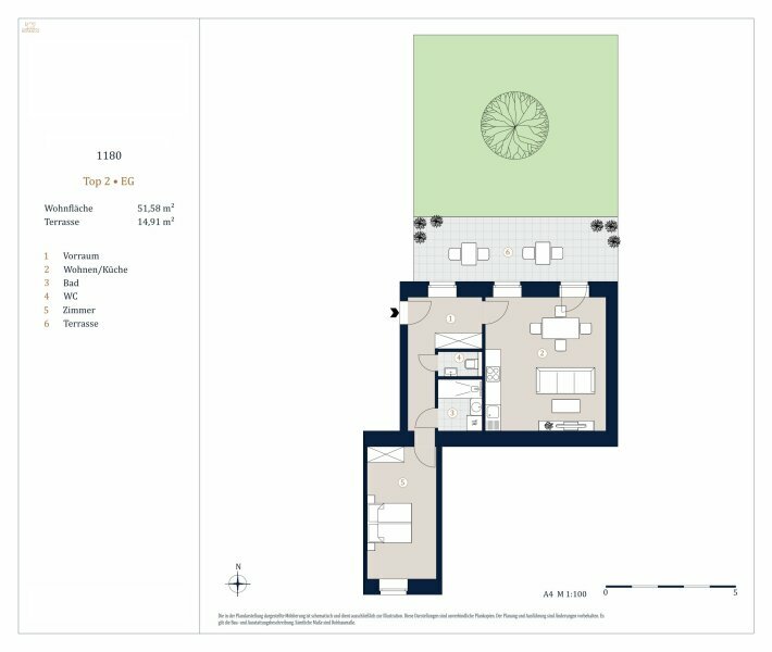 Thumbnail von Exklusiver 2-Zimmer Erstbezug mit Terrasse, Nähe Kutschkermarkt