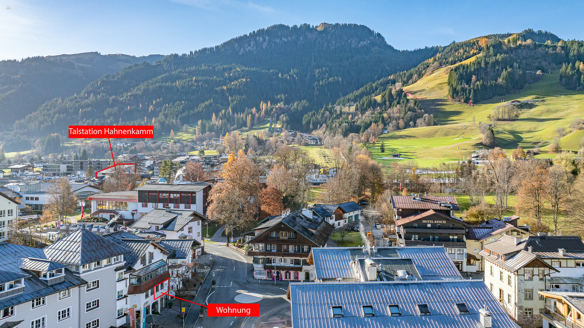 Kitzbühel'in kalbinde rahat şehir dairesi