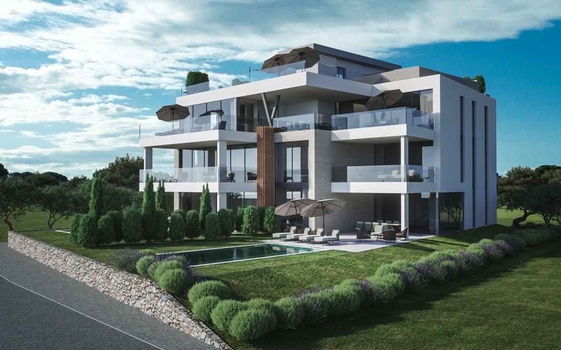 Penthouse avec terrasse sur le toit et une magnifique vue sur la mer