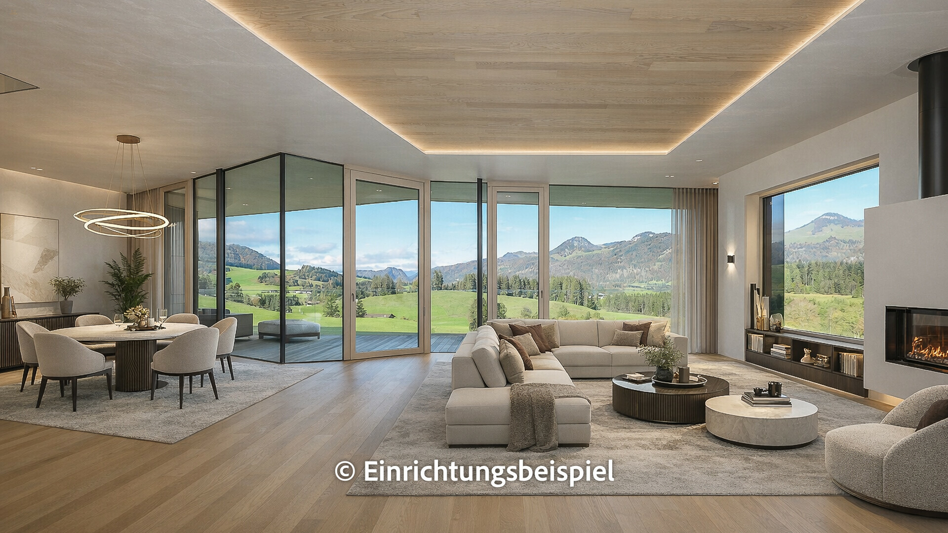 Architektenvilla mit Pool und unverbaubarer Aussicht