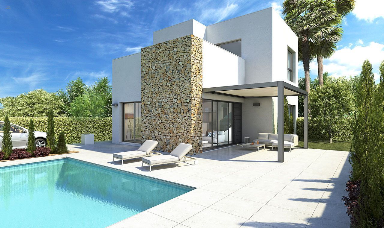 ***Elegante Neubau-Villen mit Natursteinelementen und Privatpool***