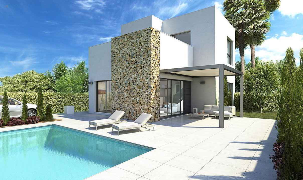 ***Elegante Neubau-Villen mit Natursteinelementen und Privatpool***