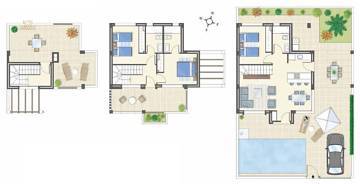 Thumbnail von ***Wunderschöne und komfortable 4-Zimmer-Villen mit Privatpools und Dachterrassen***