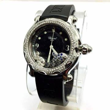  Chopard Happy Sport Steel Ladies Watch W Floating Factory Diamonds </h1> 