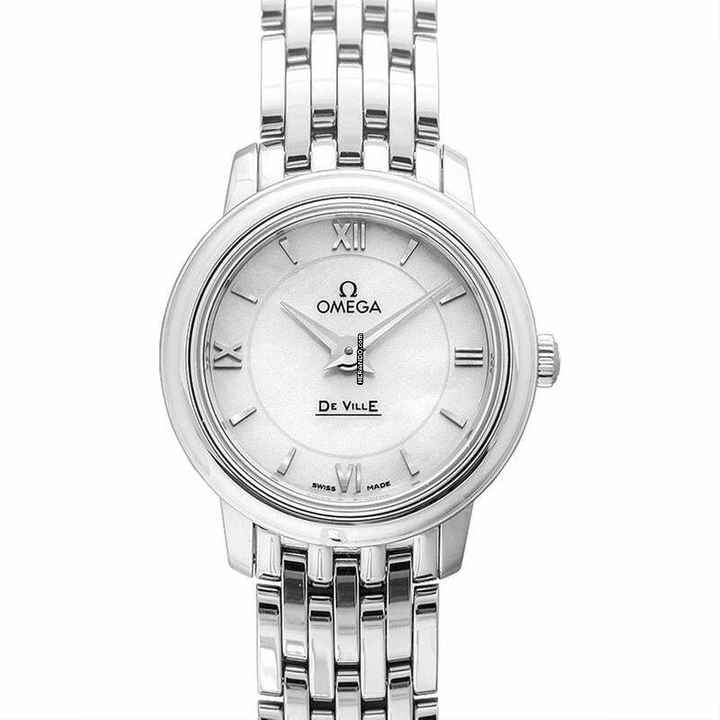  Omega De Ville Prestige 424.10.24.60.05.001 - De Ville Prestige Quartz 24.4 mm Quartz White Mother Of Pearl Dial S </h1> 