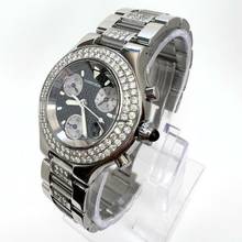 Thumbnail von Cartier 21 Chronoscaph Quartz Steel 38mm 3.10TCW Diamond Watch </h1>