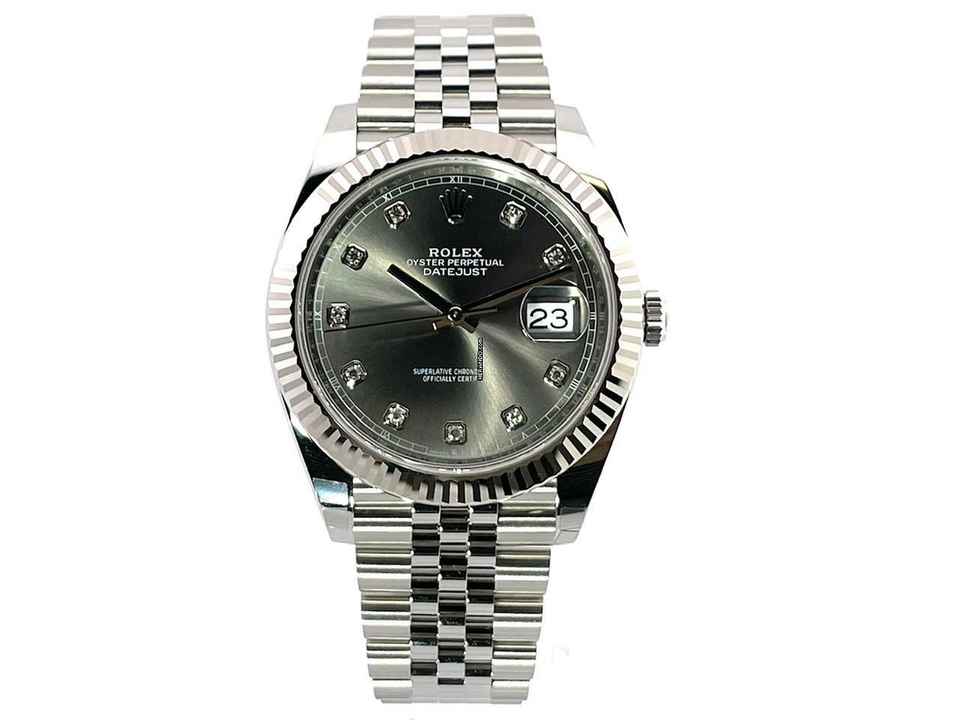  Rolex Datejust 41 Edelstahl Weißgold 126334 Rhodium Diamant Jubile </h1> 