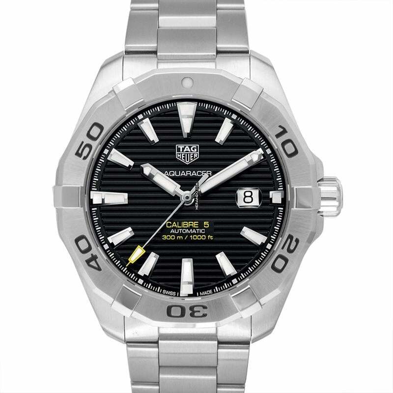  TAG Heuer Aquaracer 300M WAY2010.BA0927 - Aquaracer 3-hand Calibre 5 Automatic Black Dial Men's Watch </h1> 