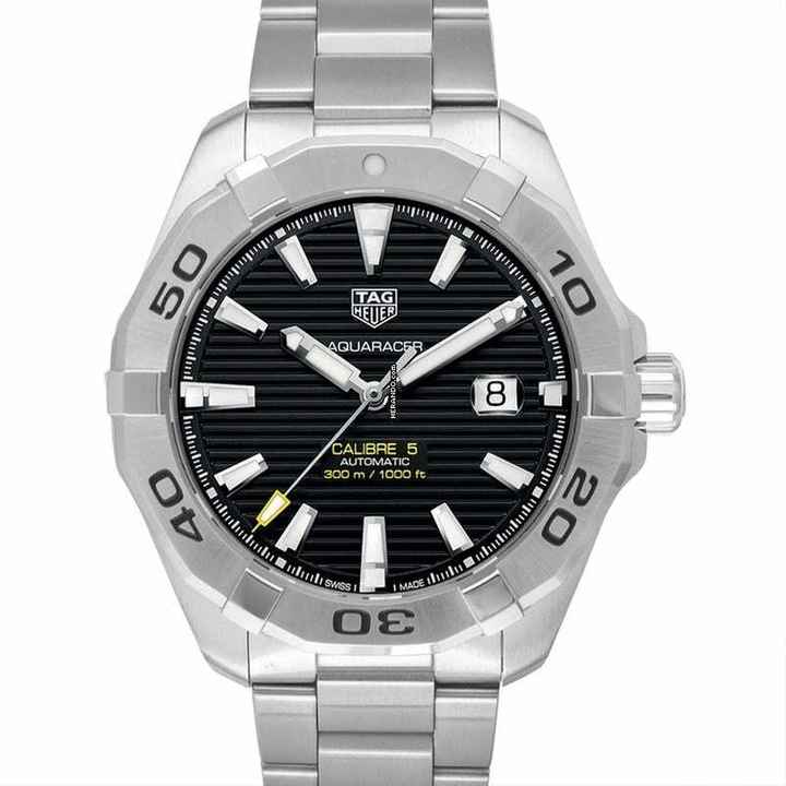  TAG Heuer Aquaracer 300M WAY2010.BA0927 - Aquaracer 3-hand Calibre 5 Automatic Black Dial Men's Watch </h1> 