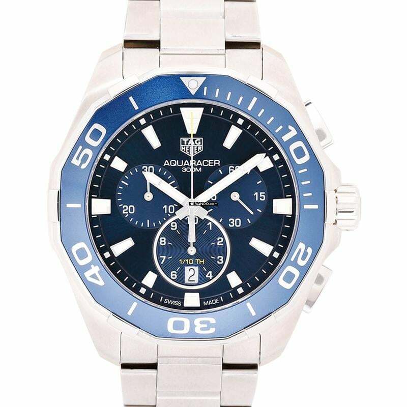  TAG Heuer Aquaracer 300M CAY111B.BA0927 - Aquaracer Quartz Chronograph Blue Dial Men's Watch </h1> 