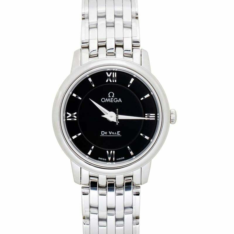  Omega De Ville Prestige 424.10.27.60.01.001 - De Ville Prestige Quartz 27.4 mm Black Dial Steel Ladies Watch </h1> 