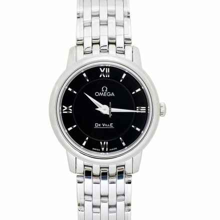  Omega De Ville Prestige 424.10.27.60.01.001 - De Ville Prestige Quartz 27.4 mm Black Dial Steel Ladies Watch </h1> 