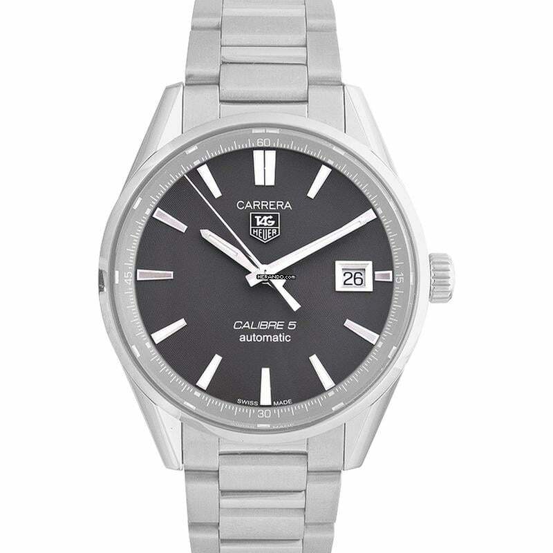  TAG Heuer Carrera Calibre 5 WAR211C.BA0782 - Carrera Calibre 5 Automatic Grey Dial Men's Watch </h1> 