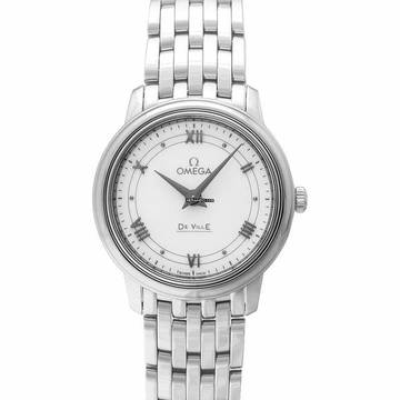  Omega De Ville Prestige 424.10.27.60.04.001 - De Ville Prestige Quartz 27.4 mm Silver Dial Steel Ladies Watch </h1> 