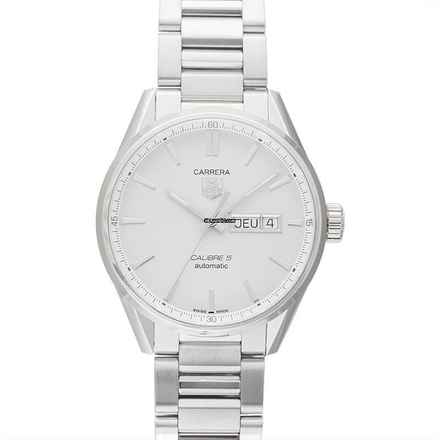  TAG Heuer Carrera Calibre 5 WAR201B.BA0723 - Carrera Calibre 5 Day-Date Automatic Silver Dial Men's Watch </h1> 