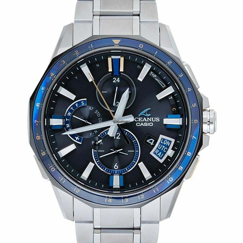 Casio Oceanus OCW-G2000G-1AJF - Oceanus Eco-Drive Black Dial Titanium Men's Watch </h1>