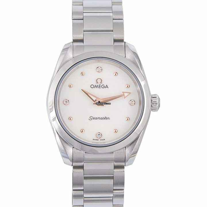 Omega Seamaster Aqua Terra 220.10.28.60.54.001 - Seamaster Aqua Terra 150M Quartz 28 mm Quartz White Dial Diamonds La </h1> 