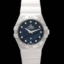 Thumbnail von Omega Constellation Quartz 123.10.27.60.53.001 - Constellation Quartz 27 mm Blue Dial Stainless Diamonds Ladies Watch </h1>