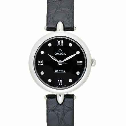  Omega De Ville Prestige 424.13.27.60.51.001 - De Ville Prestige Quartz 27.4 mm Quartz Black Dial Diamonds Ladies W </h1> 